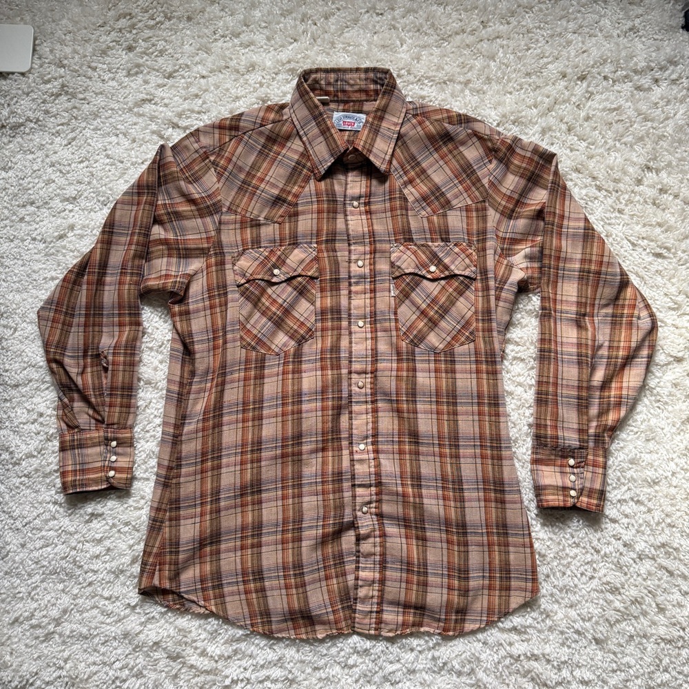 Levi's Brown Plaid Long Sleeve Button Down Shirt
